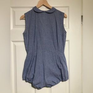 Rare Vintage Gingham Playsuit Romper- Made in Italy